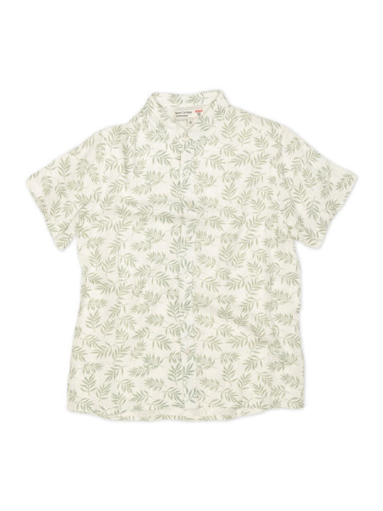 Kids Shirt Short Sleeve Leaf Green