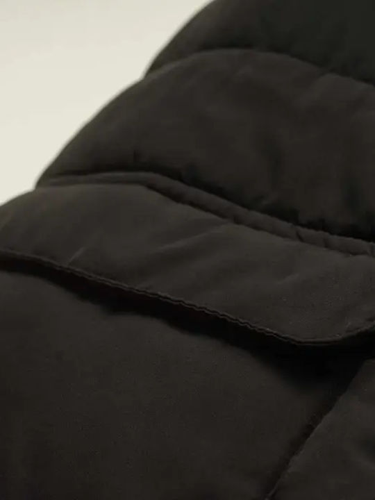 Kids' Casual Jacket Sleeveless with Hood Black