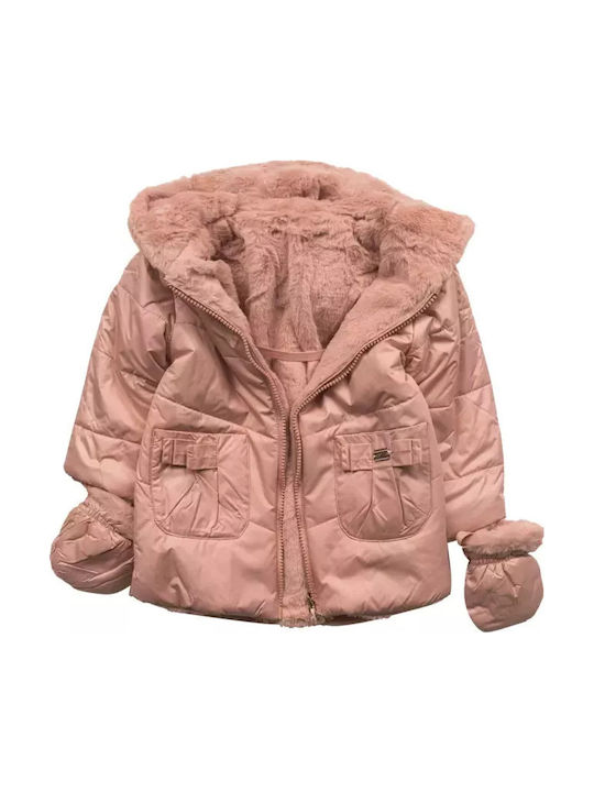 Kids' Casual Jacket with Hood Pink