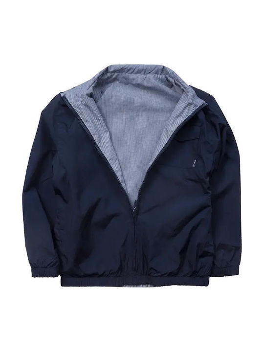 Kids' Casual Jacket Windproof Double Sided Navy Blue