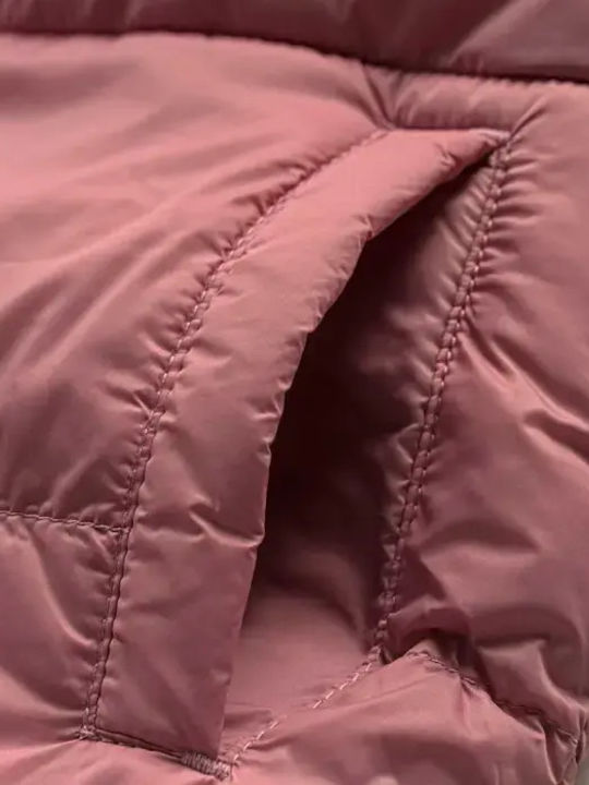 Παιδικό Casual Μπουφάν Αμάνικο Κοντό με Κουκούλα Pink