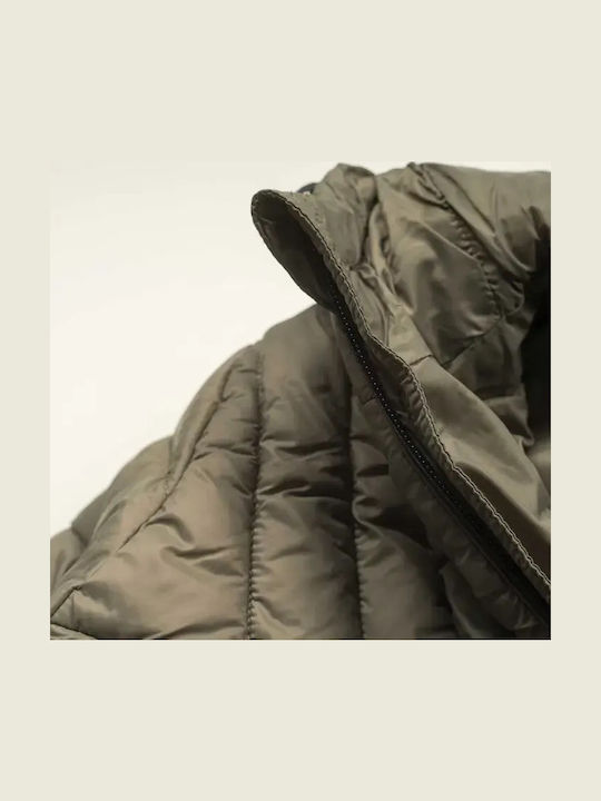 Kids Casual Long Jacket with Hood Stone