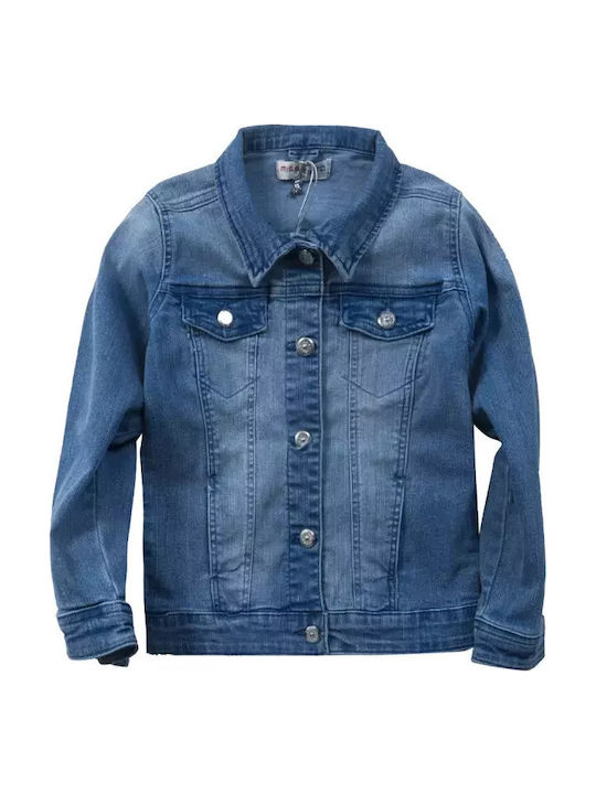 Geacă Denim Pentru Copii Albastră