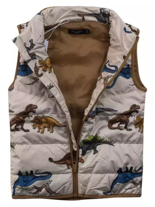 Kids' Casual Jacket Sleeveless Beige