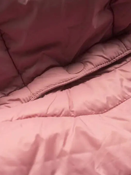 Down Jacket Kids Quilted Long Coat with Lining & Hood Pink