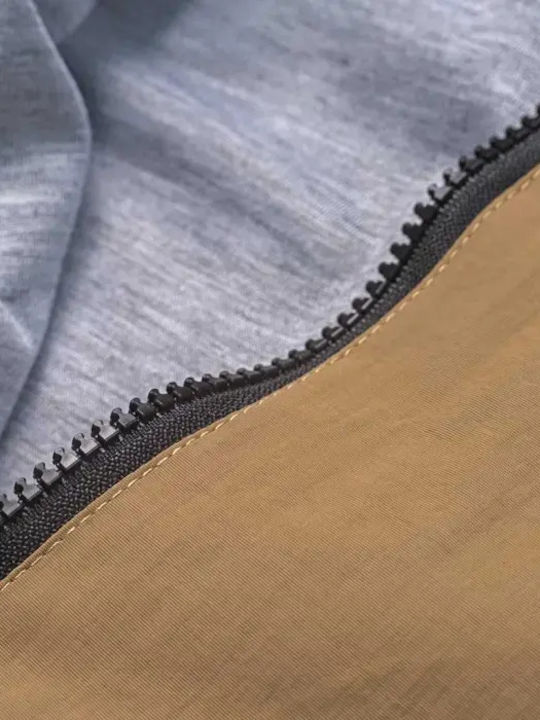 Kinder Freizeitjacke Winddicht mit Kapuze TAN