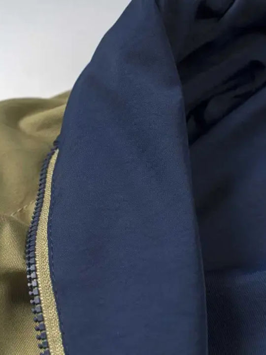 Kids Bomber Short Windproof Double Sided Navy Blue