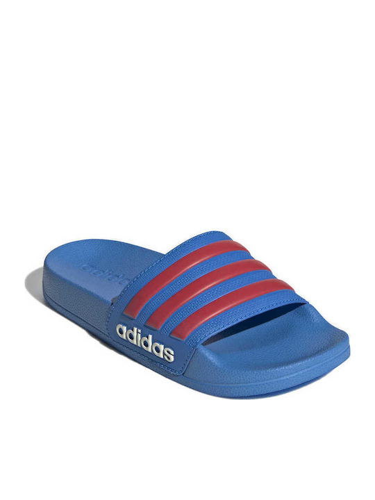 Kids' Flip Flops Slides Blue Adilette Shower