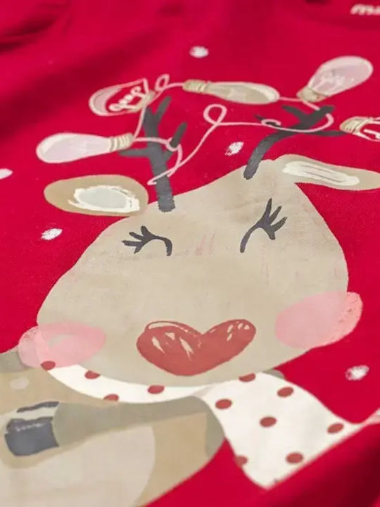 Mayoral Kids' Pajamas Winter Cotton Red Christmas