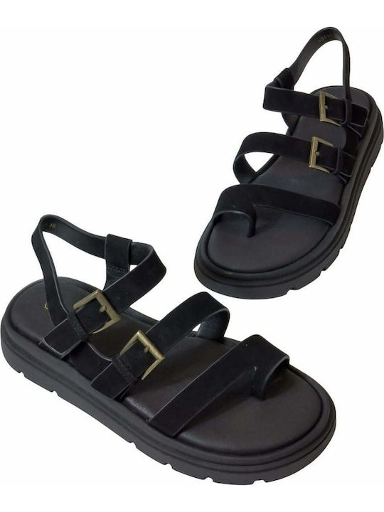 Women's Flat Sandals Flatforms Black
