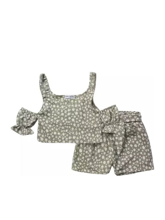 Kids' Set with Shorts Summer 2pcs Olive