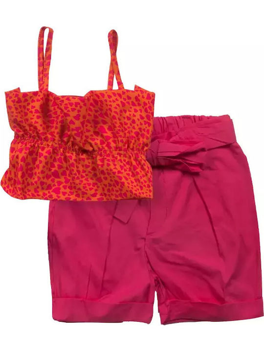 Set pentru copii cu șorturi Vară 2buc Orange/Fuchsia