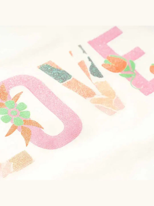 Kids' Set with Shorts Summer 3pcs White "love