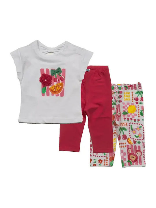 Kids' Set with Leggings Summer 3pcs Red