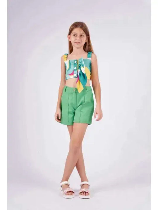 Kids' Set with Shorts Summer 2pcs Green
