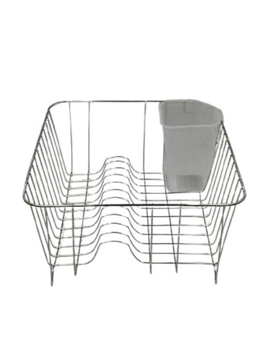 Karvounis Sită Pentru Chiuvetă Inox Argintie 38x31x14cm