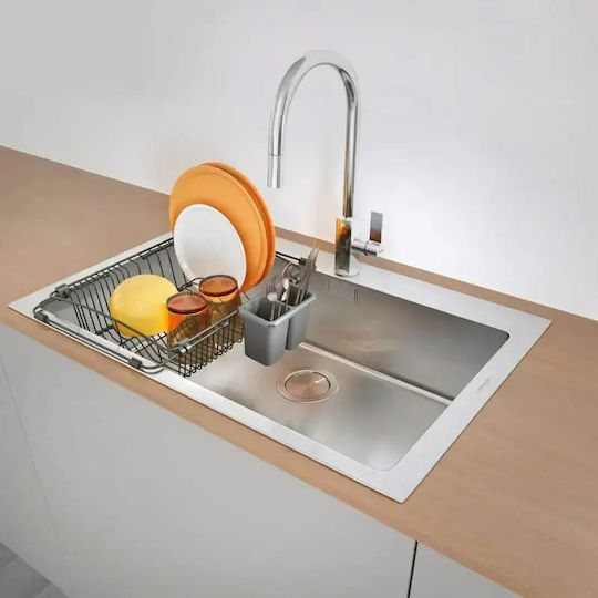 Metaltex Lava Отцедник За Мивка От Метал Черен 59x30см