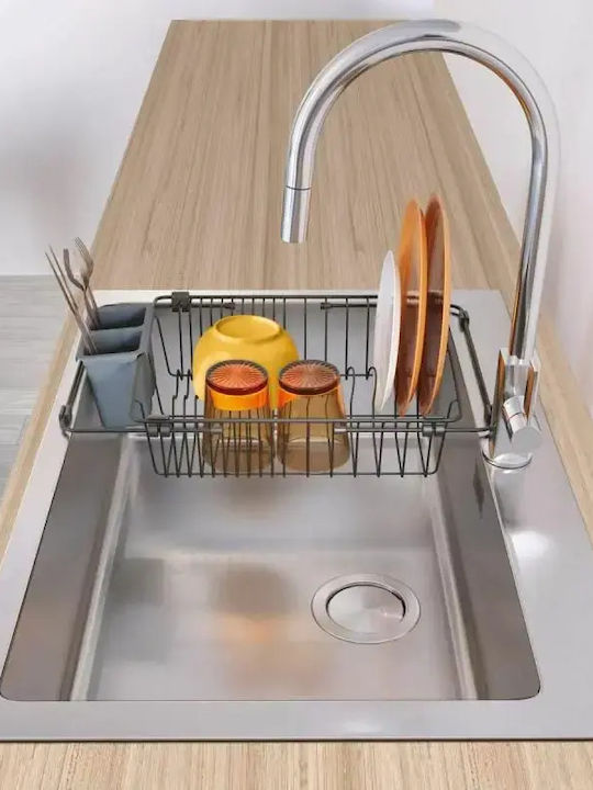 Metaltex Lava Στραγγιστήρι Νεροχύτη Μεταλλικό Μαύρο 59x30cm