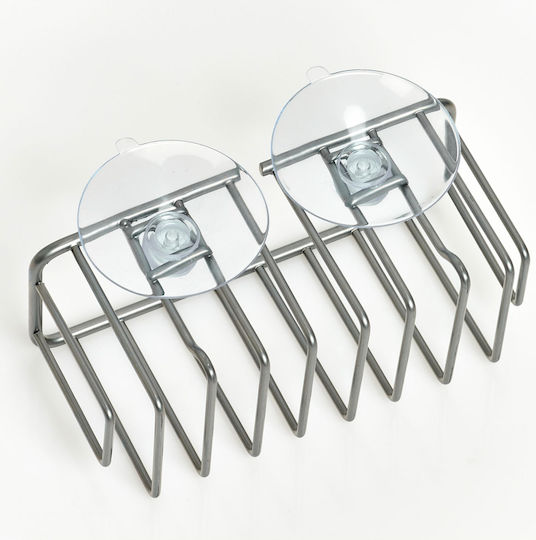 Zeller Sponge Holder Made of Stainless Steel Silver 13x5.5x6.3cm