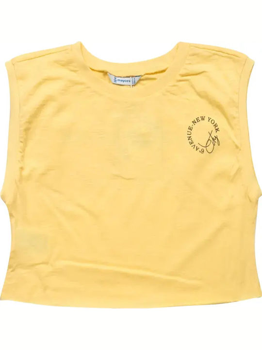 Kids' Crop Top Sleeveless Yellow