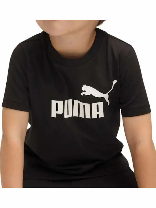Kinder-T-Shirt Schwarz Logo