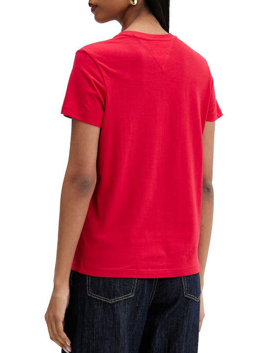 Tommy Hilfiger Tjw Tricou Damă Amaryllis Roșu Tommy Hilfiger Tjw Tricou Damă Amaryllis Roșu