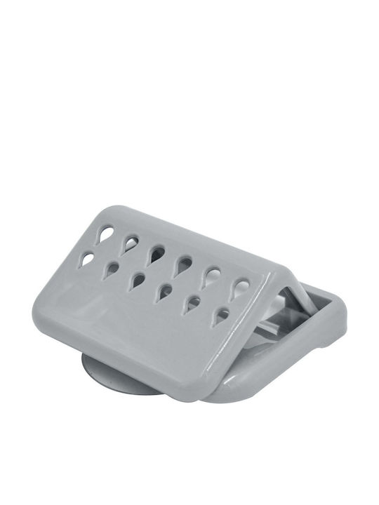 Excellent Houseware Θήκη για σφουγγάρι από Πλαστικό Γκρι 8x6cm