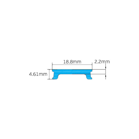 Vk K10 W Cover Profile Vk/10 White 2000x18.8x4.61mm