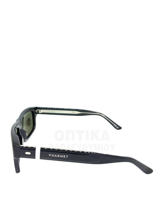 Unisex Sunglasses with Horn-Rimmed Frame Pure Grey Polarized