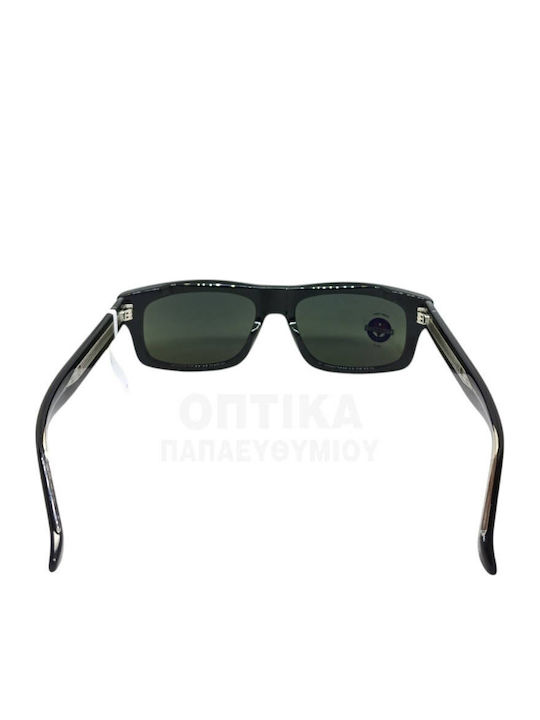 Unisex Sunglasses with Horn-Rimmed Frame Pure Grey Polarized