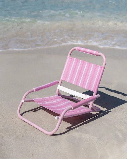 Flamingueo Beach Chair Aluminium Pink Waterproof 75x55x54.5cm