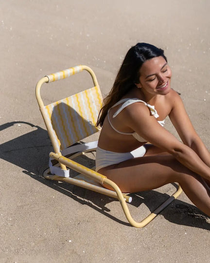 Flamingueo Beach Chair Aluminium Yellow Waterproof 75x55x54.5cm