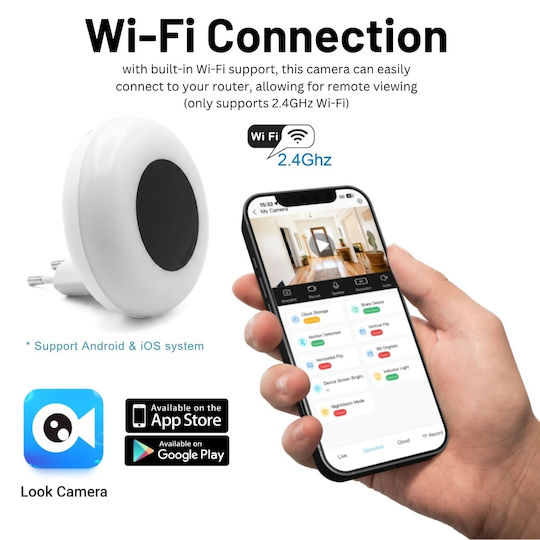 Cameră Ascunsă WiFi 1080p cu Slot pentru Card de Memorie