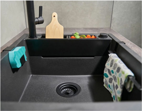 Deante Unterbau Küchenspüle Inox mit Wasserhahn M50xB82cm Grauf