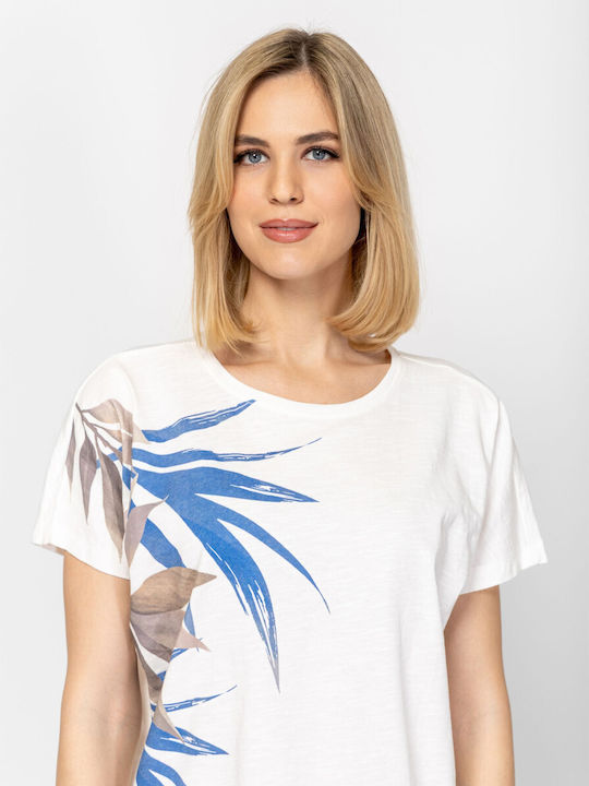 Γυναικεία Μπλούζα Floral Ecru