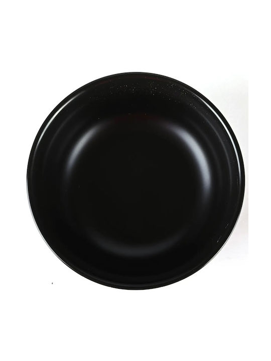 GoodWei Round Black Ceramic Serving Bowl