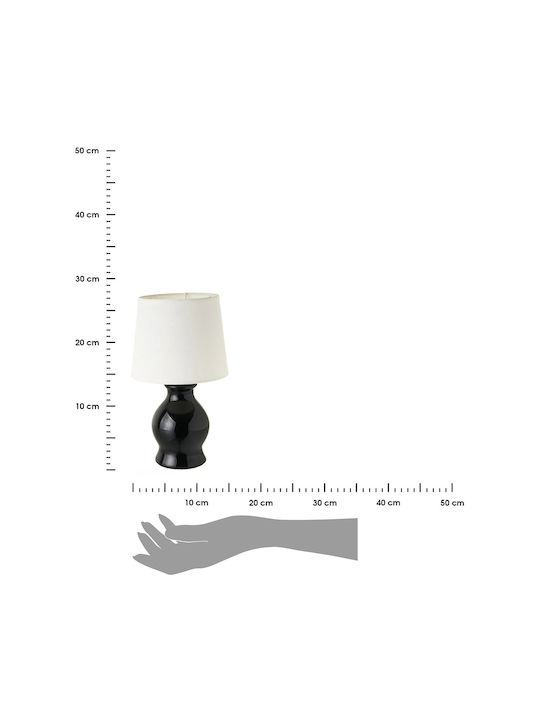 HowHomely Keramik Tischlampe mit Weißem Hut und Basis