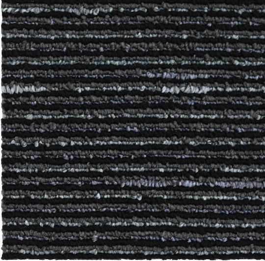 vidaXL Set Plastic Floor with 4 Tiles L50xW50cm Black