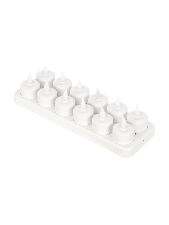 GloboStar Decorative LED Light Warm White 2700K Candle 12pcs 62x33.5x42cm