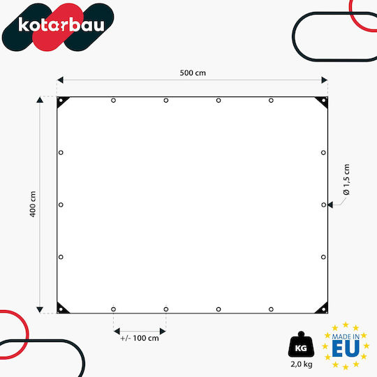 Kotarbau Wasserdichter Planen 120gr/m² 5x2m Licht Typ Transparent