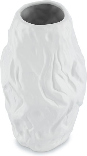 HowHomely Vase Keramik Weiß