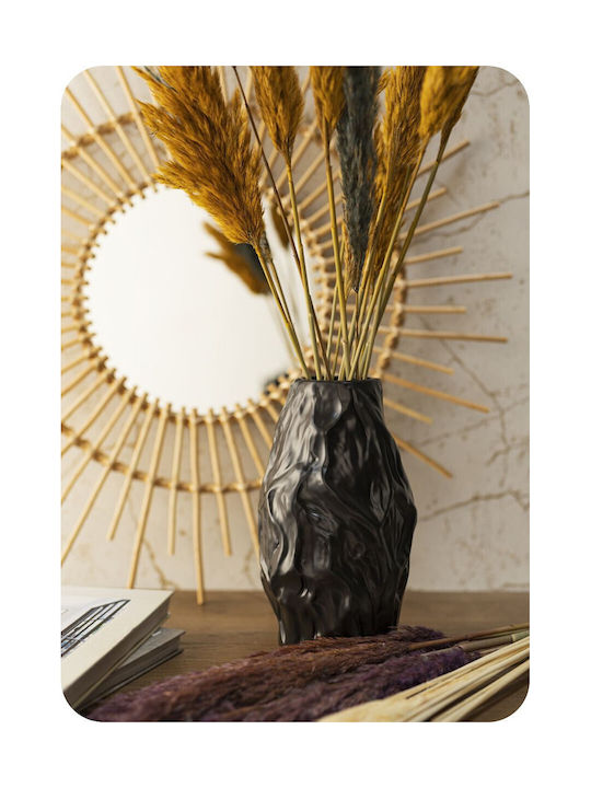 HowHomely Decorative Black Ceramic Vase