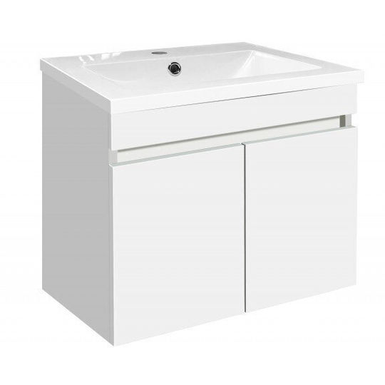 Inter Ceramic Πάγκος με Νιπτήρα Μ50xΒ39xΥ45cm Λευκός