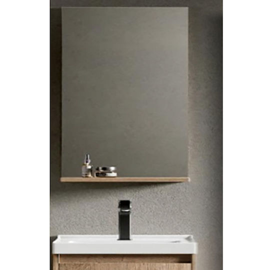 Rea Countertop with Sink & Mirror L50xW30xH135cm Capuccino