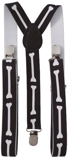 Karnevalsaccessoire Schwarze Hosenträger für Halloween