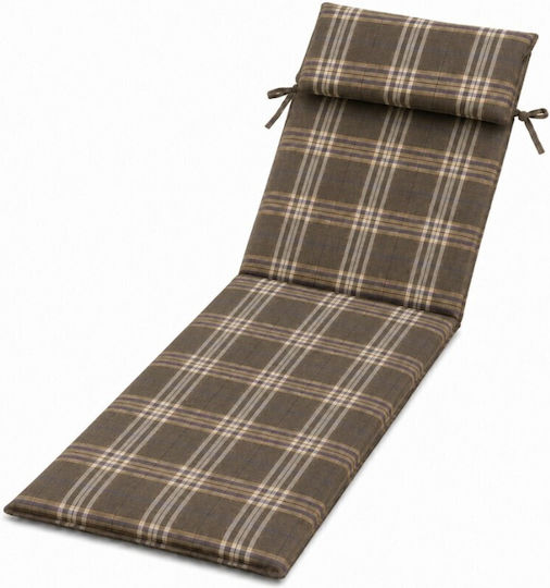 Pucioasa Sunbed Cushion Brown Checkered 60x190cm Pucioasa Sunbed Cushion Brown Checkered 60x190cm