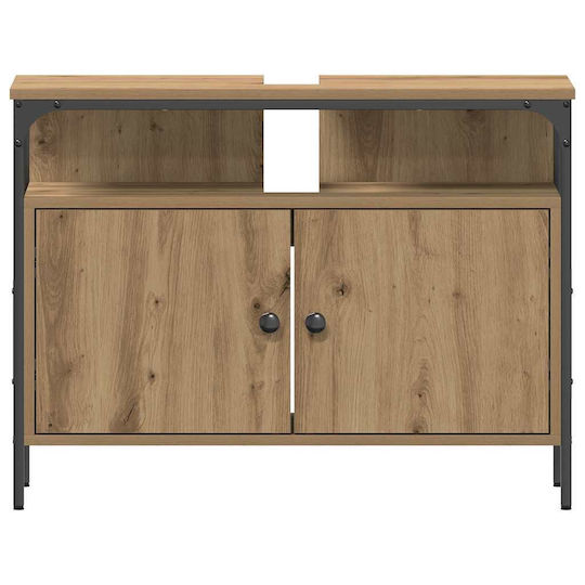 vidaXL Countertop with Sink L80xW30xH60cm Walnut