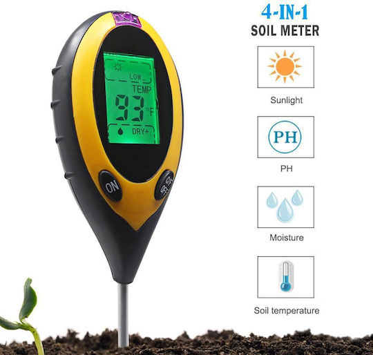 Sondă Digitală de Sol 4-în-1 Ph Metru