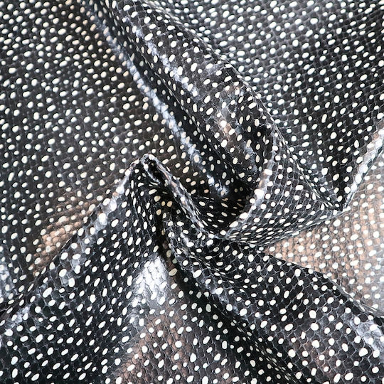 Suede Leather Snake Dot 0.50-0.55m² Black Ssd216