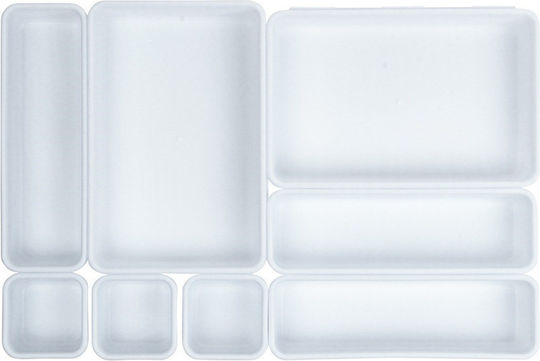 Vilde Drawer Cutlery Tray Plastic 8 Pieces White